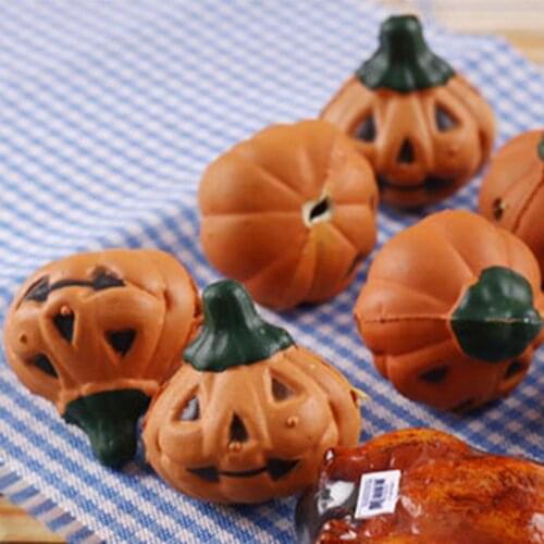 2Pcs Fake Small Pumpkins Hands-on Ability Desktop Decor Eco-friendly Miniature Pumpkin Figurine for Kids