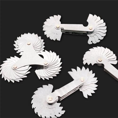 Thread Gauge Metric & Imperial & US Screw Gauge Whitworth 55 Degree & Metrisch 60 Degree Folding Thread Pitch for Measurement