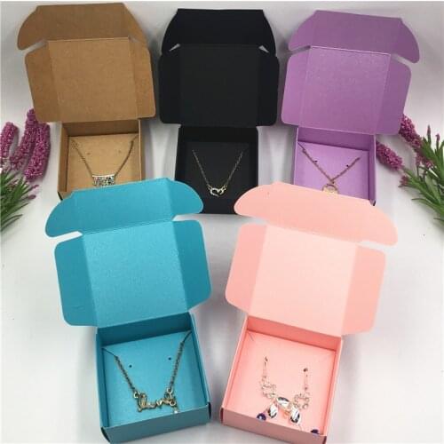 50pcs colorful cardboard jewelry packing box or with 50pcs earring/necklace inner card, carries jewelry case 6.5x6.5x3cm