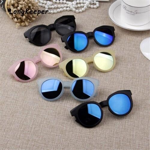 Longkeeper 2020 Round Kids Sunglasses Girls Lovely Baby Sunglasses Children Mirrored Eyeglasses For Boys Gafas De Sol UV400