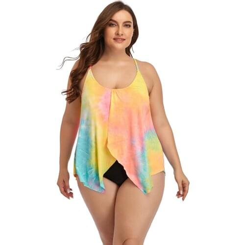 Hot Selling Womens V-neck Lady Swimwear Printed Dress Swimsuit Large Size Boxer Swimwear SW235