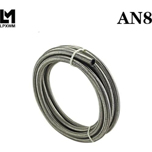 LPXWM - AN8 8AN AN - 8 (11.2MM / 7/16\" ID) STAINLESS STEEL BRAIDED FUEL OIL LINE 5 METER/5M LPXWM7113