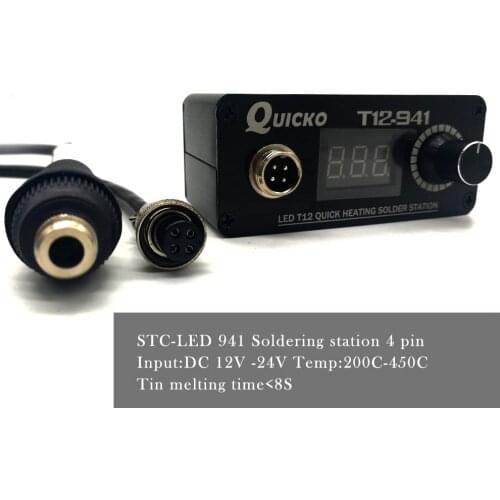 MINI T12 LED soldering station electronic welding iron 2019 New design DC Version Portable T12 Digital Iron T12-941 QUICKO