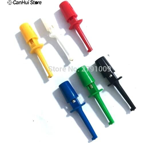 12 Pcs Mini Single Test Hook Clip Test Probe for Electronic Testing IC Grabber Large Size Round Crocodile Clip Hook Test Clip