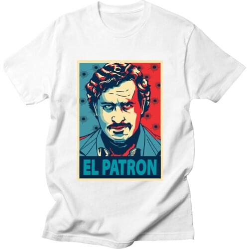 New Summer Fashion Hardcore white T-Shirt Narcos Pablo Escobar El Patrol Del Mal Hooligan Cotton Tee Men T Shirt