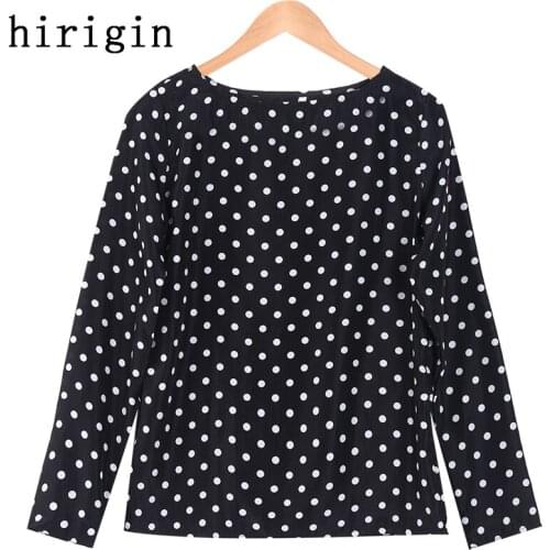 Autumn winter inside chiffon casual shirts women girls long sleeve wave point round neck cozy tops