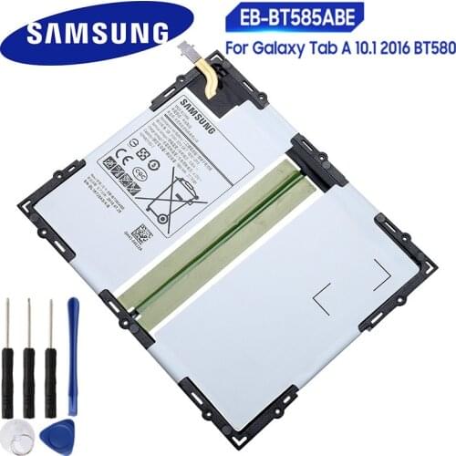 SAMSUNG Tablet Battery EB-BT585ABE For Samsung Galaxy Tab A 10.1 2016 T585C BT580 Replacement Battery 7800mAh