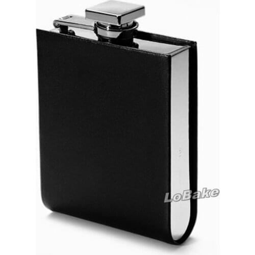 Latest 5oz top grade elegant U shape stainless steel wine bottle with leather portable flask liquor whisky alcohol for drinkware