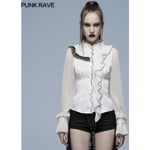 Белые блузки PUNK RAVE China At AliExpress