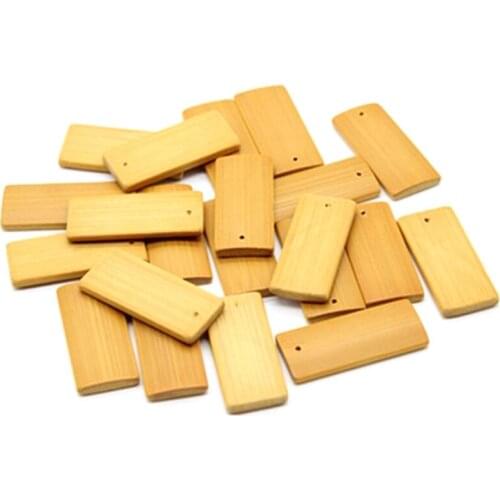 Blank Bamboo Gift Tag Pack Of 50 4.5 x 2 cm Bamboo Name Tag Hanging Labels Craft Wine Red Home Decor Wedding Birthday Party