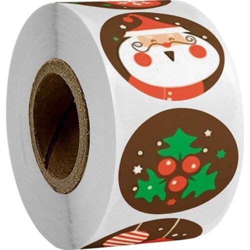 Christmas Sticker Sealing Label Handmade With Cute Christmas Patterns Convenient And Portable Self-adhesive Label Sticker