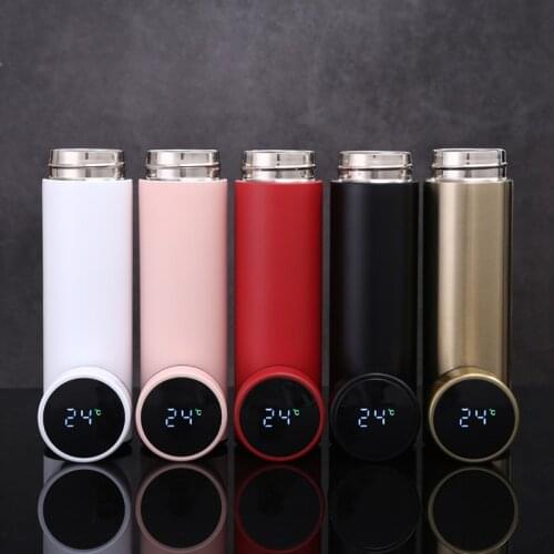 Smart Stainless Steel Thermos Temperature Display Water Bottle Vacuum Flasks Thermoses Travel Coffee Cup Termos 500ml Thermo Mug