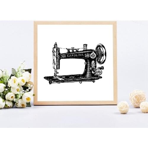 Vintage Canvas Picture Sewing Machine Posters On The Wall Retro Modern Fashion Prints for Interior Frameless Painting
