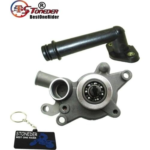STONEDER Water Pump + Coolant Pipe Joint For Yamaha Linhai Chinese 250 260cc 300cc Cooled Engine Manco Talon JCL Roketa ATV