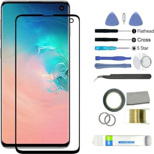 Replacement Front Glass Screen Repair Kit for Samsung Galaxy S10 SM-G973F G973
