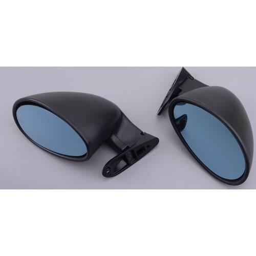 2 Pcs Universal Car Front Left Right Door Side Mirror Rearview Wing Mirror Vintage Style Blue