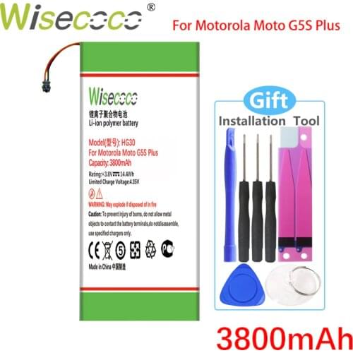 WISECOCO 3800mAh HG30 Battery For Motorola Moto G5S Plus Dual XT1791 XT1792 XT1793 XT1794 XT1795 XT1805 Phone+Tracking Number