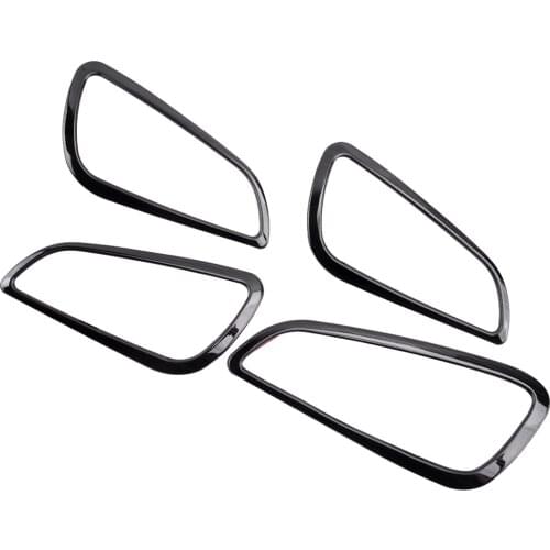 1 Set Car Interior Door Handle Frame Cover Trim Bezel Decor Black Stainless Steel Fit For Ford Focus ST RS 2015 2016 2017 2018