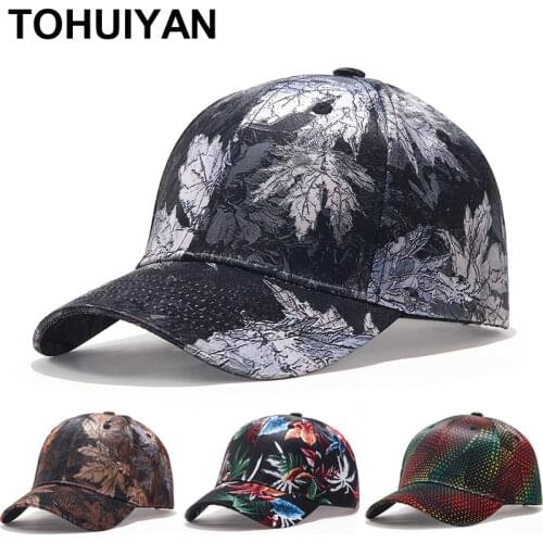 TOHUIYAN Floral Printing Baseball Cap Women Men Modern Strapback Caps Unisex Adult Snapback Hat Streetwear Sun Hats Headwear