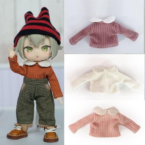 Ob11 baby clothes BJD top gsct shirt pd9 long sleeve hand-made soft pottery clay lady clothes doll clothes doll accessories