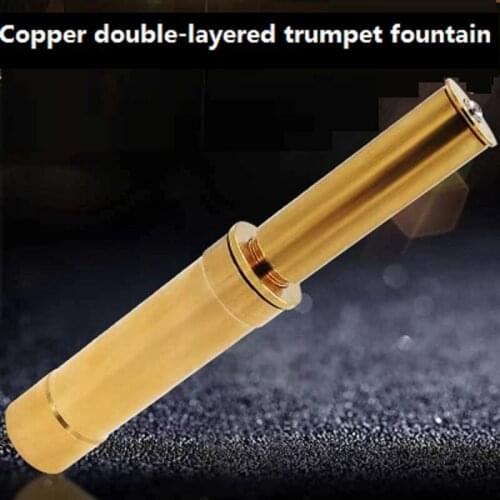 DN25 DN40 Brass Double Layer Trumpet Petunia Fountain Nozzle Pool Pond Spray Head Large Garden Landscape Fountains