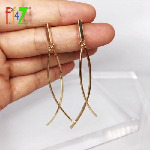 F.J4Z New Anti-allergy Earrings for Women Fashion Minimalist Earrings Simple Stick Dangle Earrings Jewelry Wholesale