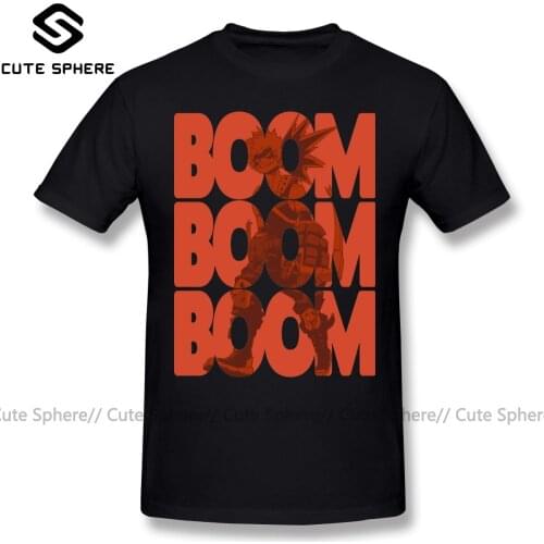 Bakugou T Shirt Boom Bakugou Katsuki T-Shirt Man Short Sleeve Tee Shirt Printed Awesome Casual Plus size Tshirt
