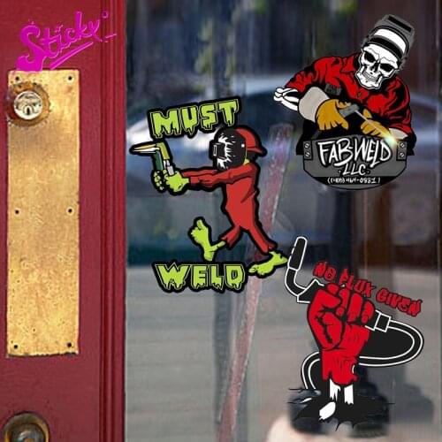 STICKY Zombie Skull Welding Helmet Repair Anime Car Sticker Decal DecorMotorcycle Off-road Sticker Laptop Decal Vinyl