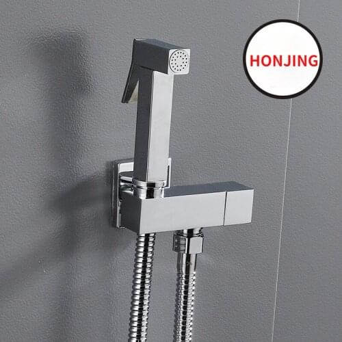 Brass Toilet Companion Bidet Spray Gun Toilet Pressurized Flusher High Pressure Faucet Set Bidet Spray Toilet Portable Shower