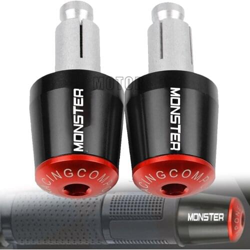 Monster 7/8mm Motorcycle 7/8" 22MM Handlebar Hand Grips Handle Bar End Cap For DUCATI 400MONSTER 600MONSTER Monster 695 696 796
