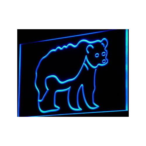 I829 Grizzly Bear NEW Animals Display Decor Neon Light Light Signs On/Off Swtich 20+ Colors 5 Sizes