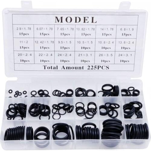 New 225x Seal O-ring R22 R134a Air Conditioning O-Ring Rubber Washer Assortment