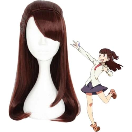 Anime Little Witch Academia Kagari Atsuko Wig Cosplay Costume Akko Women Long Heat Resistant Synthetic Hair Wigs