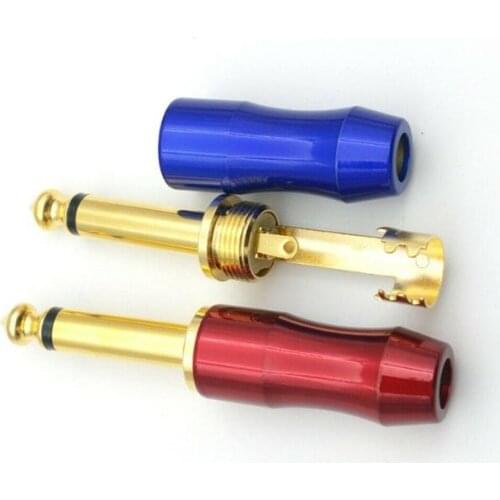 GOLD PLATED 6.35 mm (1/4 in) Jack Male MONO JACK PLUG connector for soldering
