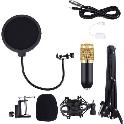 Professional bm 800 Studio Recording Condenser Microphone Set 3.5mm Desktop Mic For PC Computer Recording Studio Broadcast