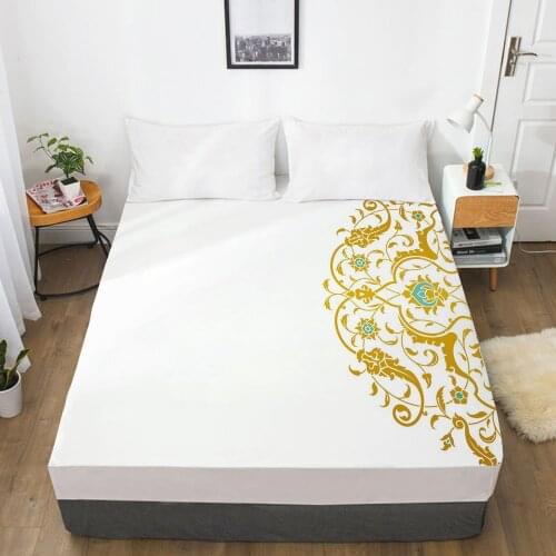Fitted Sheets With Elastic Band Mattress Cover 3D HD Printed Bedsheet Bed Sheet Linens 160X200/90x200CM Size Bedding Yellow