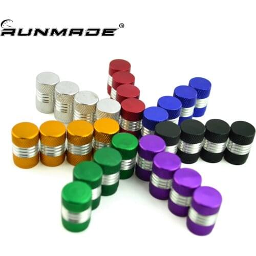 Runmade 4Pcs/lot Car Truck Bike Bicycle Motorcycle Tyre Air Wheel Valve Stem Caps 7 Colors Aluminum Tires Stem Caps Car-styling