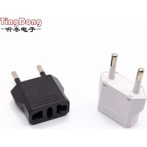 TingDong EU Euro Plug Adapter China Chinese US to EU European Travel Adapter Electric Plug Converter Power Sockets AC Outlet