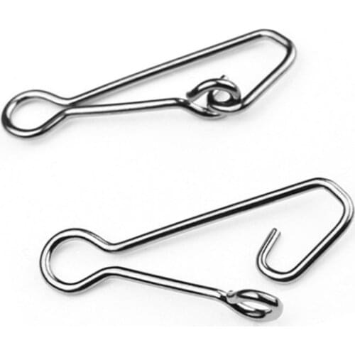 3000pcs Wholesale By Bulk Stainless Steel Fishing Connector Fast Clip Lock Snaps Pin Swivel Solid Rings Safety Accessories Pesca