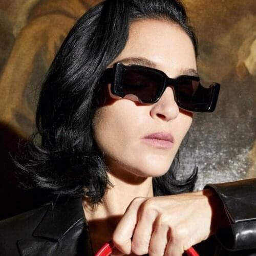 2021 New Fashion Square Frame Women Men Sunglasses Classic Brand Design Trendy Retro Plastic Mirror Oculos De Sol Uv400