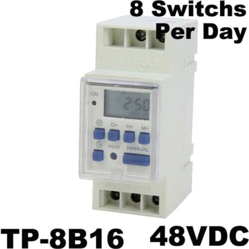 Street light timer JF-15B / TP-8B16 DC 48V Din Rail Weekly Programmable Remote microcomputer control switch