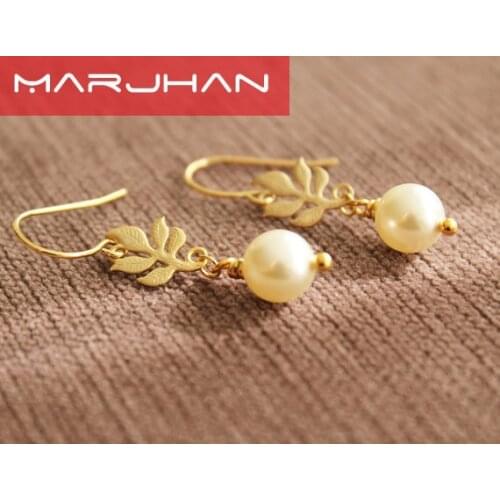Vintage Long White Pearl Earrings For Women Fashion Female Party Crystal Earring Set Fine Jewelry From India