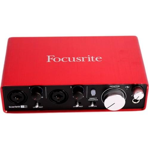 Scarlett 2I2 third-generation USB audio interface sound card Singing recording set, frequency response: 20 Hz-20 kHz ±0 1dB