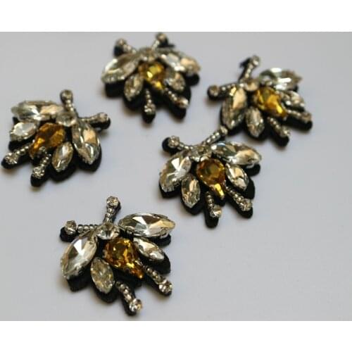 5pc/lot animal rhinestone beaded patches for clothing DIY sew patch embroidered applique decorative sequins Parches animal