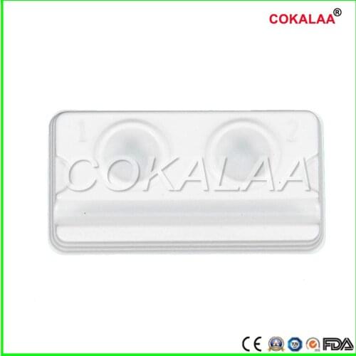 500pcs /Bag Dental 2 slots Mixing Wells Disposable Bonding Resin Adhesive Dental Material Plastic Palette
