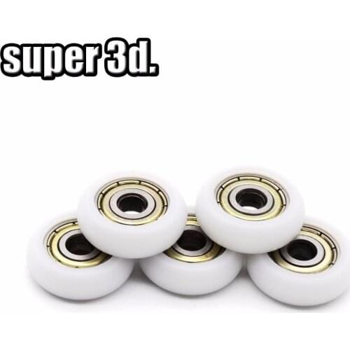 9pcs printer accessories BT0521 5*21*6mm Nylon Plastic Steel Bearings Pulley Wheels Embedded Groove Ball Bearings for 3D print