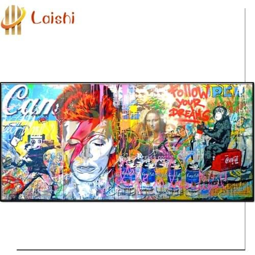 Diy diamond painting Abstract graffiti landscape rhinestone mosaic cross stitch 5d embroidery kits full square round drill