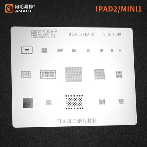 Amaoe For Repairing IPad Steel Mesh IPad2 3 4 Air Pro Steel Mesh Mini1 2 3 4 Motherboard Chip Tin Mesh With CPU