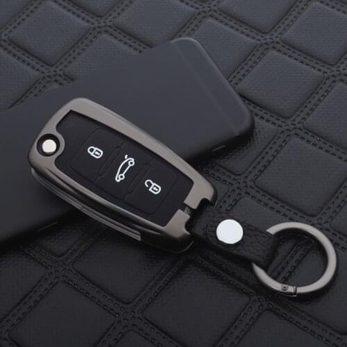 Galvanized Alloy Car Key Cover Case Protection for VW Golf Bora Jetta POLO GOLF For Skoda Octavia A5 Fabia For SEAT Leon Ibiza