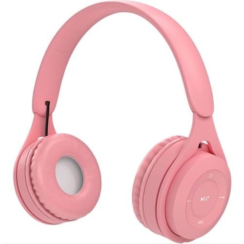 Macaron Color Headset Wireless Noise Cancelling Headphones Bluetooth-compatible 5.0 Earphone Support TF Card 3.5mm Plug With Mic